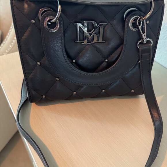 🖤 Badgley Mischka Black Quilted Studded Small Handle Tote Bag 🖤 - Picture 4 of 4